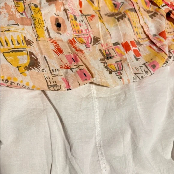 Vintage Will Smith Pink and Yellow cotton A-Line Skirt size 8 - Picture 8 of 8